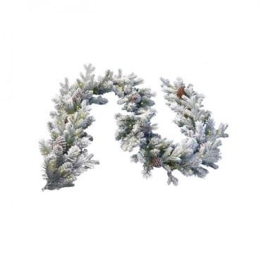 National Tree Company Snowy Dorchester Pine Garland 270cm
