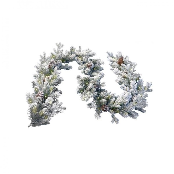 National Tree Company Snowy Dorchester Pine Garland 270cm