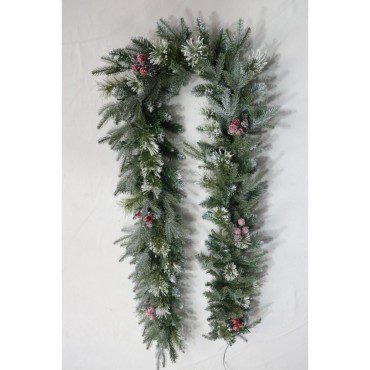 Puleo Berry Spruce Frosted Garland 270cm