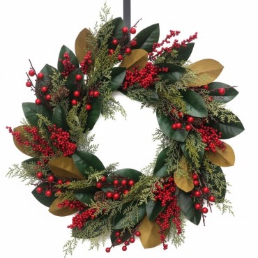 Norfolk Leisure Magnolia Berry Wreath 66cm