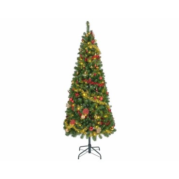 Everlands Decorated Pop-Up Pre-Lit Christmas Tree - 6ft