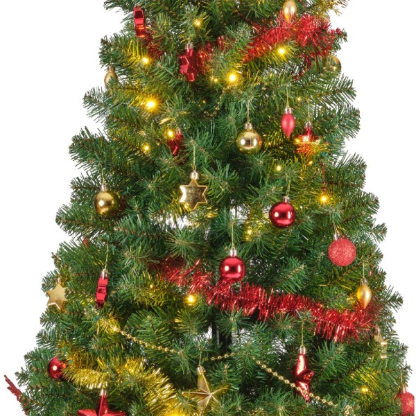 Everlands Decorated Pop-Up Pre-Lit Christmas Tree - 6ft