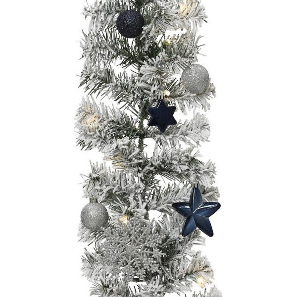 Everlands Snowy Decorated Imperial Garland 180cm