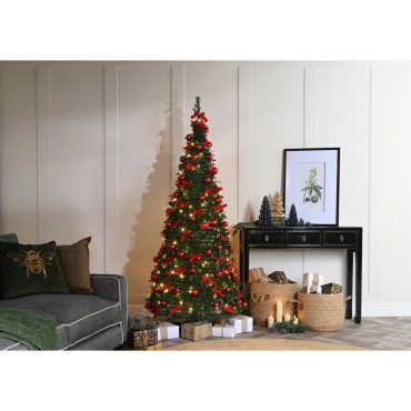 Festive Decorated Pop-Up Pre-Lit Tree 6ft