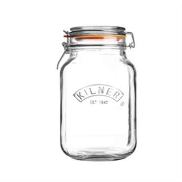 Kilner Clip Top Square Jar 1.5 Litre 0025.512