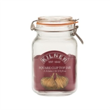 Kilner Clip Top Square Jar 1.5 Litre 0025.512