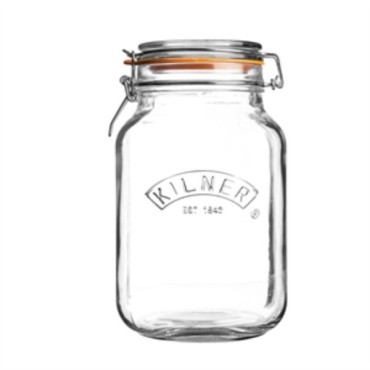 Kilner Clip Top Square Jar 2 Litre 0025.513