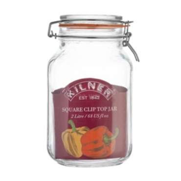 Kilner Clip Top Square Jar 2 Litre 0025.513