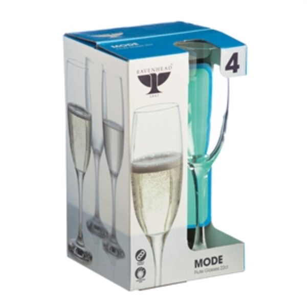 Ravenhead Mode Set Of 4 Flute Glasses 22cl 0041.336