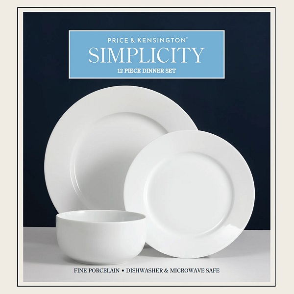 Price & Kensington Simplicity Dinner Set 12pce White 59.049
