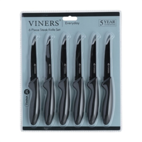 Viners Everyday Set Of 6 Steak Knives 0305.191