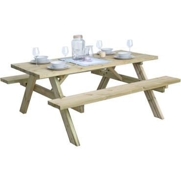 1.8m Pressure Treated Heavy Duty Picnic Bench