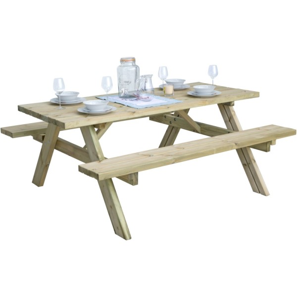 1.8m Pressure Treated Heavy Duty Picnic Bench