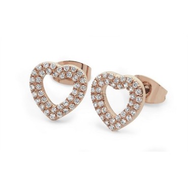 Double Pave Heart Earrings Rg 109797