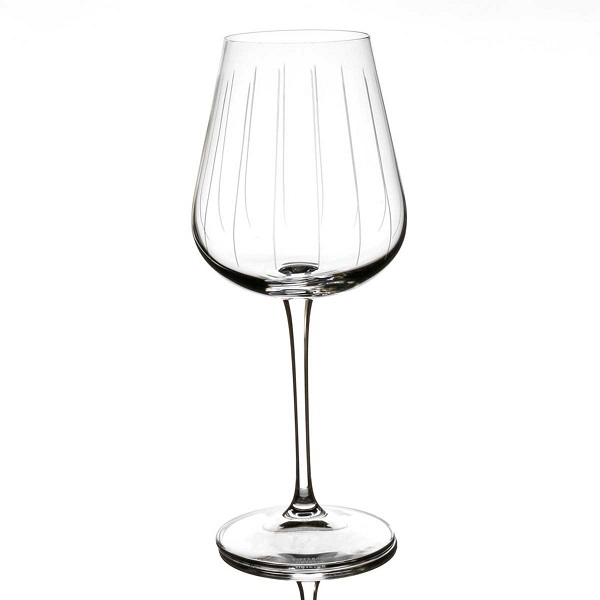 Vertical Cut Set Of 6 Wine Glasses 450ml 126718