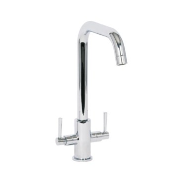 Don Twin Lever Kitchen Sink Mixer Chrome