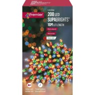 Premier 200 LED Multi-Action Supabrights with Timer Multi-Coloured
