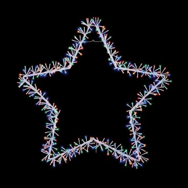 Premier Multi-Coloured LED Star Cluster - 1.2m