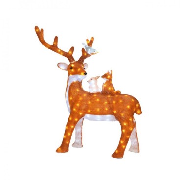 Kaemingk Cool White LED Acrylic Standing Reindeer - 95.5cm