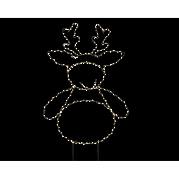 Lumineo Warm White Micro LED Reindeer Stake - 77cm