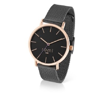 Romi Watch Black Face Black Mesh Strap 145474