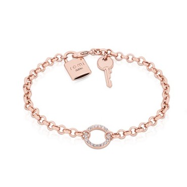 Romi Rose Gold Padlock & Key Bracelet  148734