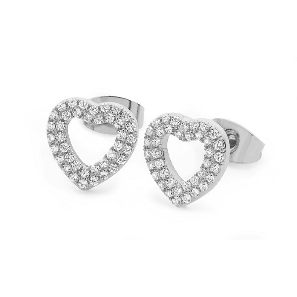 Sterling Silver Stud Earrings Cl Stone 6mm 156784