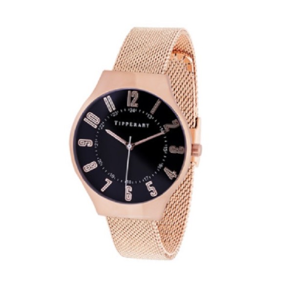 Angelo Rose Gold & Black Watch 160118