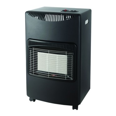 De Vielle Mobile Gas Heater Matt Black - 4.2kW