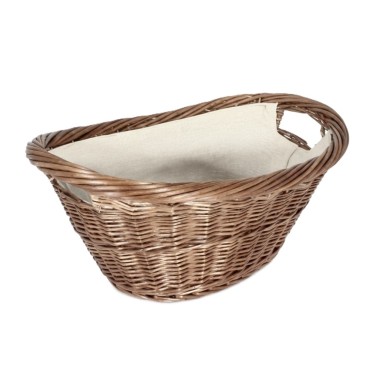 Sirocco Oval Willow Basket with Canvas Liner