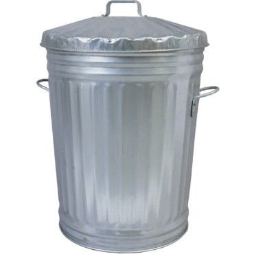 Apollo Galvanised Steel Dustbin with Lid 85L