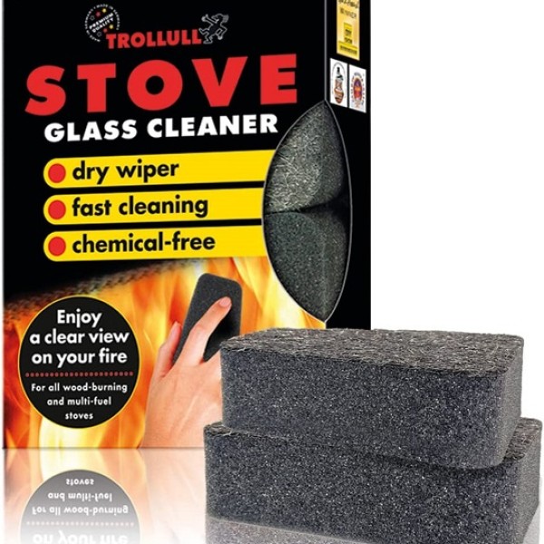Stove Glass Cleaner Sponge 2pk Trollull