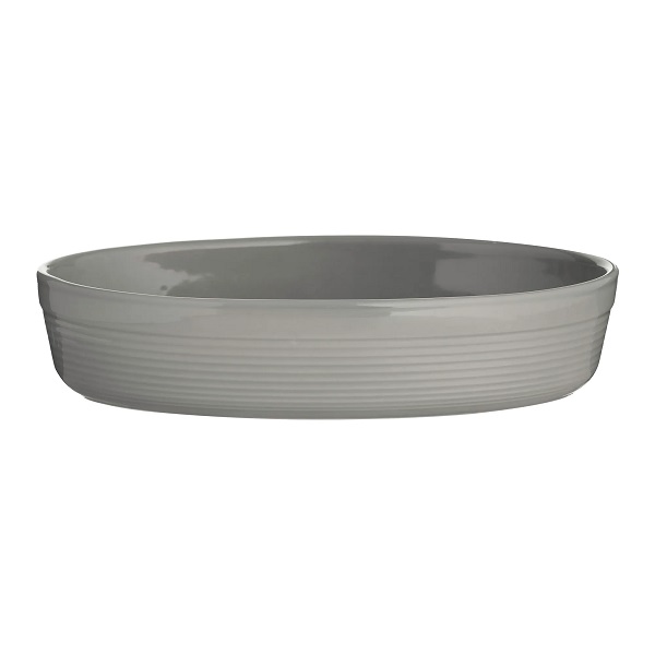 William Mason 28cm Grey Oval Dish 2002.090