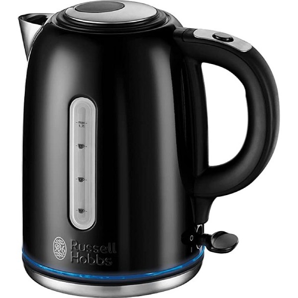 Russell Hobbs Buckingham Black Quiet Boil Kettle 1.7ltr 3kw 20462