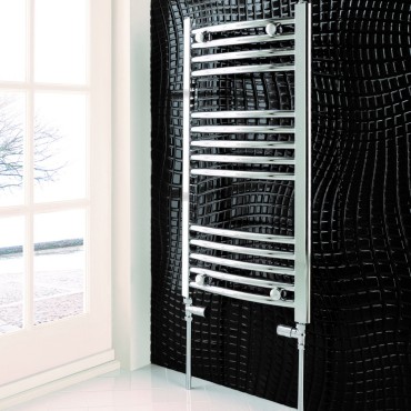 Wendover Chrome Curved Towel Warmer 800mm x 600mm