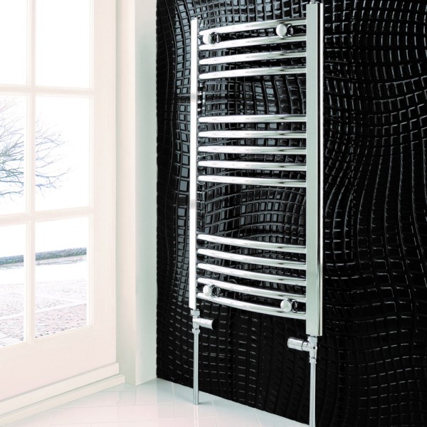 Wendover Chrome Curved Towel Warmer 800mm x 600mm