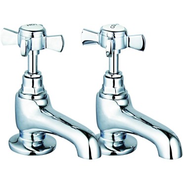 Straffan Traditional Chrome Basin Pillar Taps