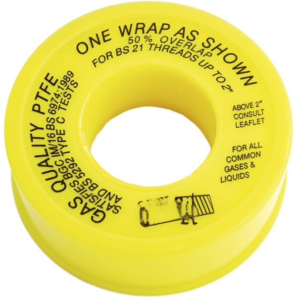 Gas PTFE Tape Yellow