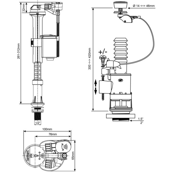 Wirquin Jollyflush and Jollyfill Air Universal Flushing Kit