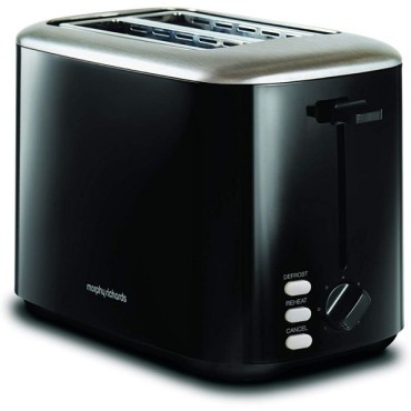 Morphy Richards Toaster Equip Metallic Black 2 Slice 222064