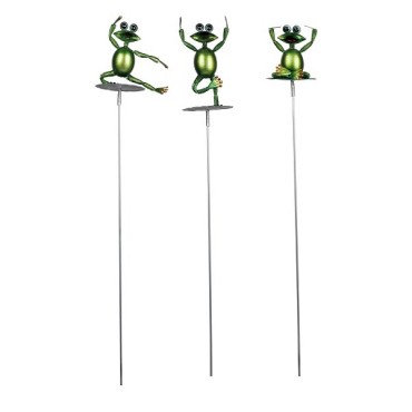 Garden Stake Yoga Frog