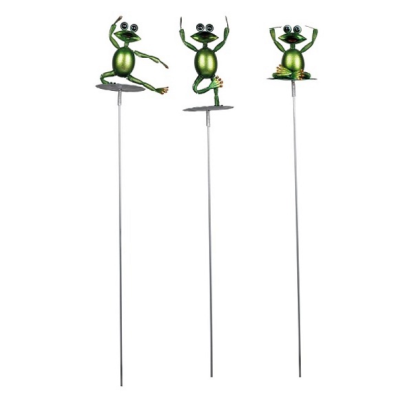 Garden Stake Yoga Frog