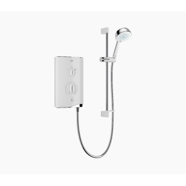 Mira 1.1746.822 Sport Manual Mains Fed Electric Shower 9.8kW in White and Chrome