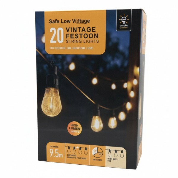 Smart Garden 20 Vintage Festoon String Lights