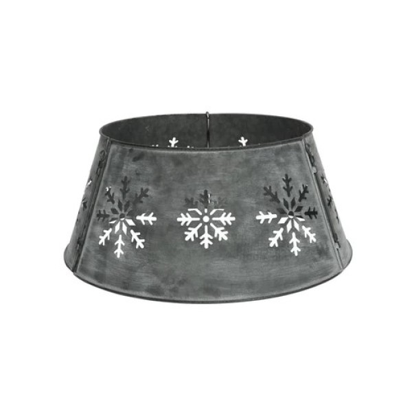 Silver Metal Christmas Tree Skirt -71cm X 28cm