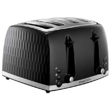 Russell Hobbs Honeycombe Black Toaster 4 Slice 26071