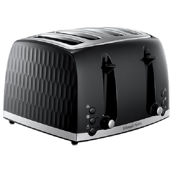 Russell Hobbs Honeycombe Black Toaster 4 Slice 26071