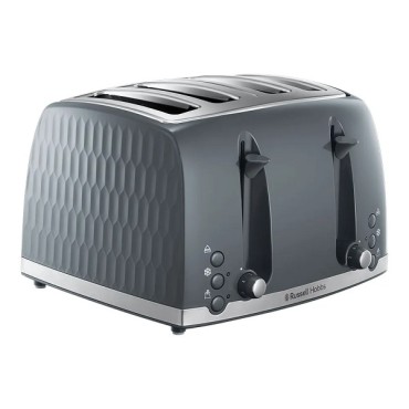 Russell Hobbs Grey Honeycombe Toaster 4 Slice 26073
