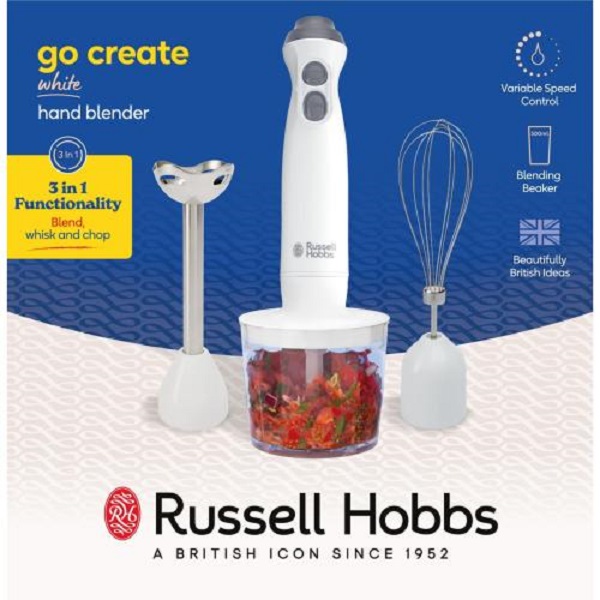 Russell Hobbs Hand Blender Stick 3-in-1 Set White  27560