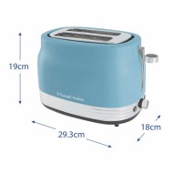 Russell Hobbs Retro Baby Blue Hanley 2 Slice Toaster 28651
